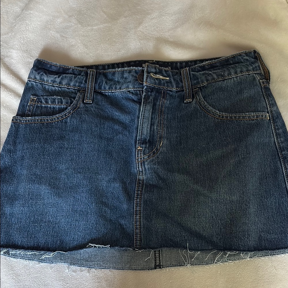 hollister denim skirt